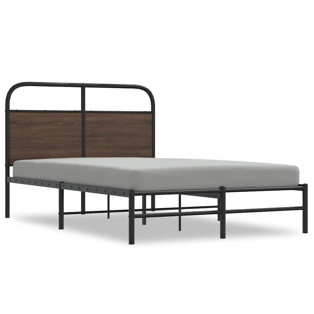 Cadre de lit sans matelas 120x190 cm chêne marron