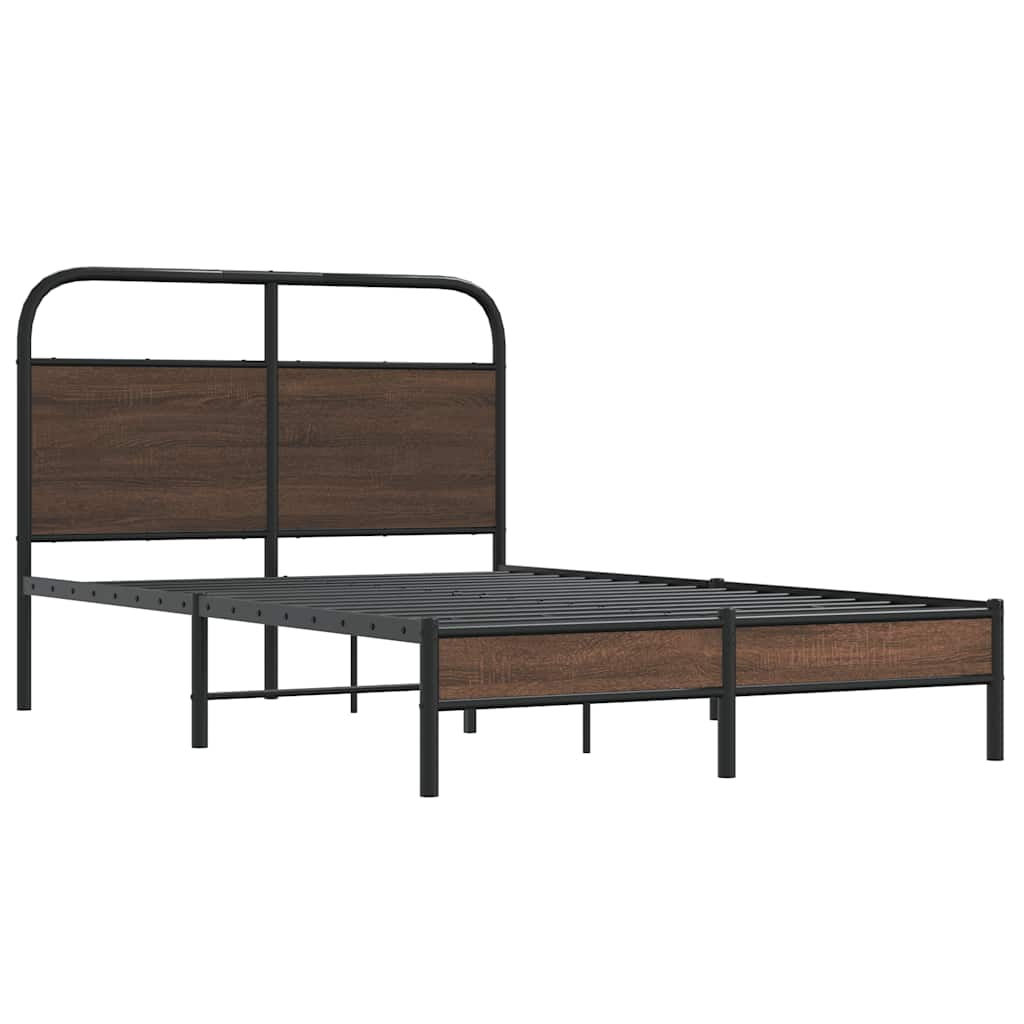 Cadre de lit sans matelas 120x190 cm chêne marron