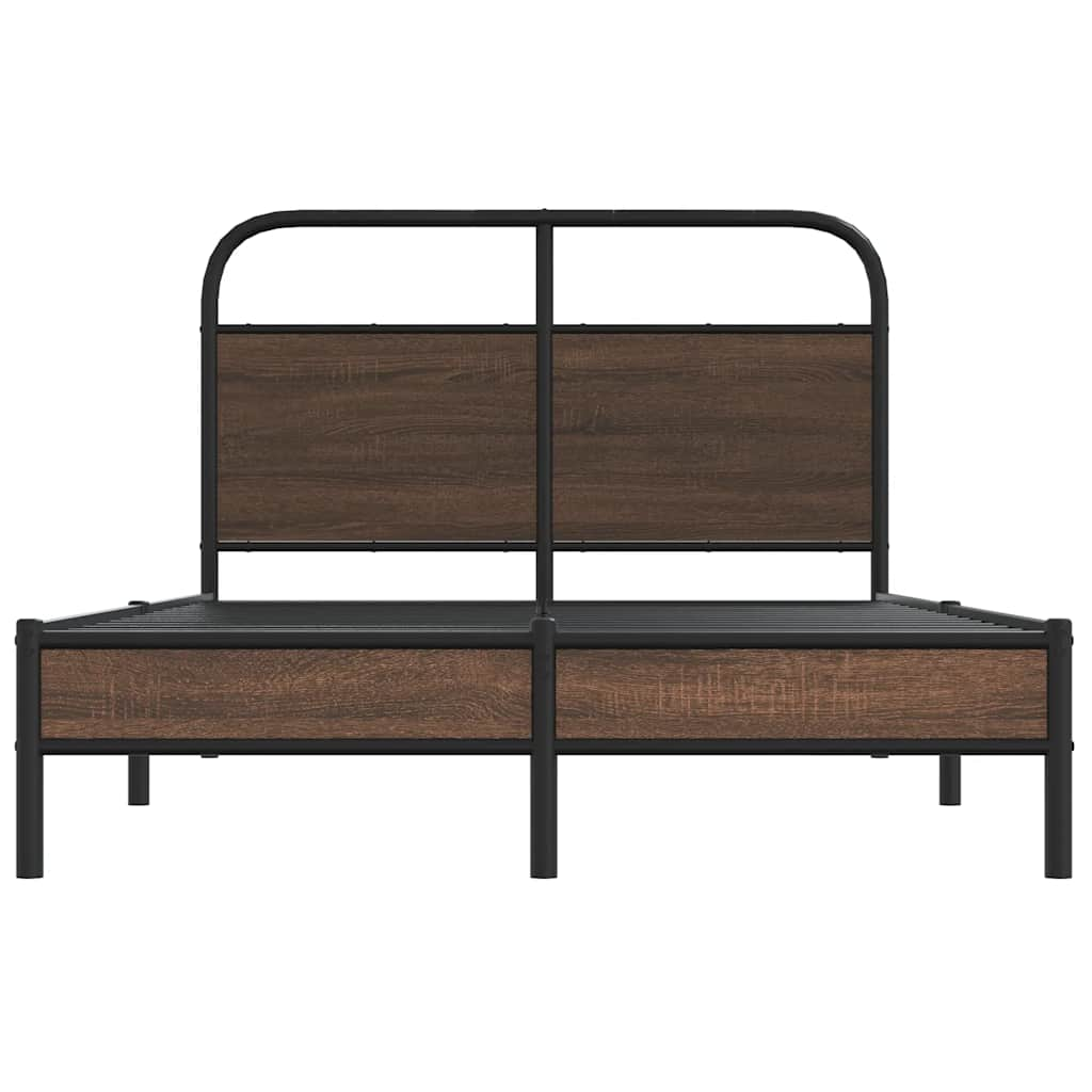 Cadre de lit sans matelas 120x190 cm chêne marron