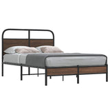 Cadre de lit sans matelas 120x190 cm chêne marron