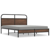 Cadre de lit sans matelas 150x200 cm chêne marron