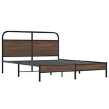 Cadre de lit sans matelas 150x200 cm chêne marron