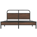 Cadre de lit sans matelas 150x200 cm chêne marron