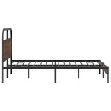 Cadre de lit sans matelas 150x200 cm chêne marron