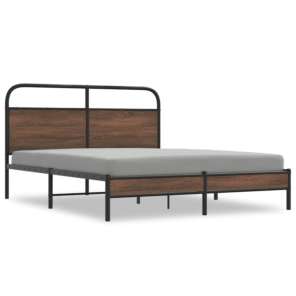 Cadre de lit sans matelas 160x200 cm chêne marron