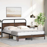 Cadre de lit sans matelas 160x200 cm chêne marron