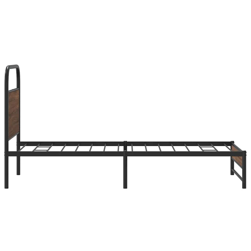 Cadre de lit sans matelas 107x203 cm chêne marron