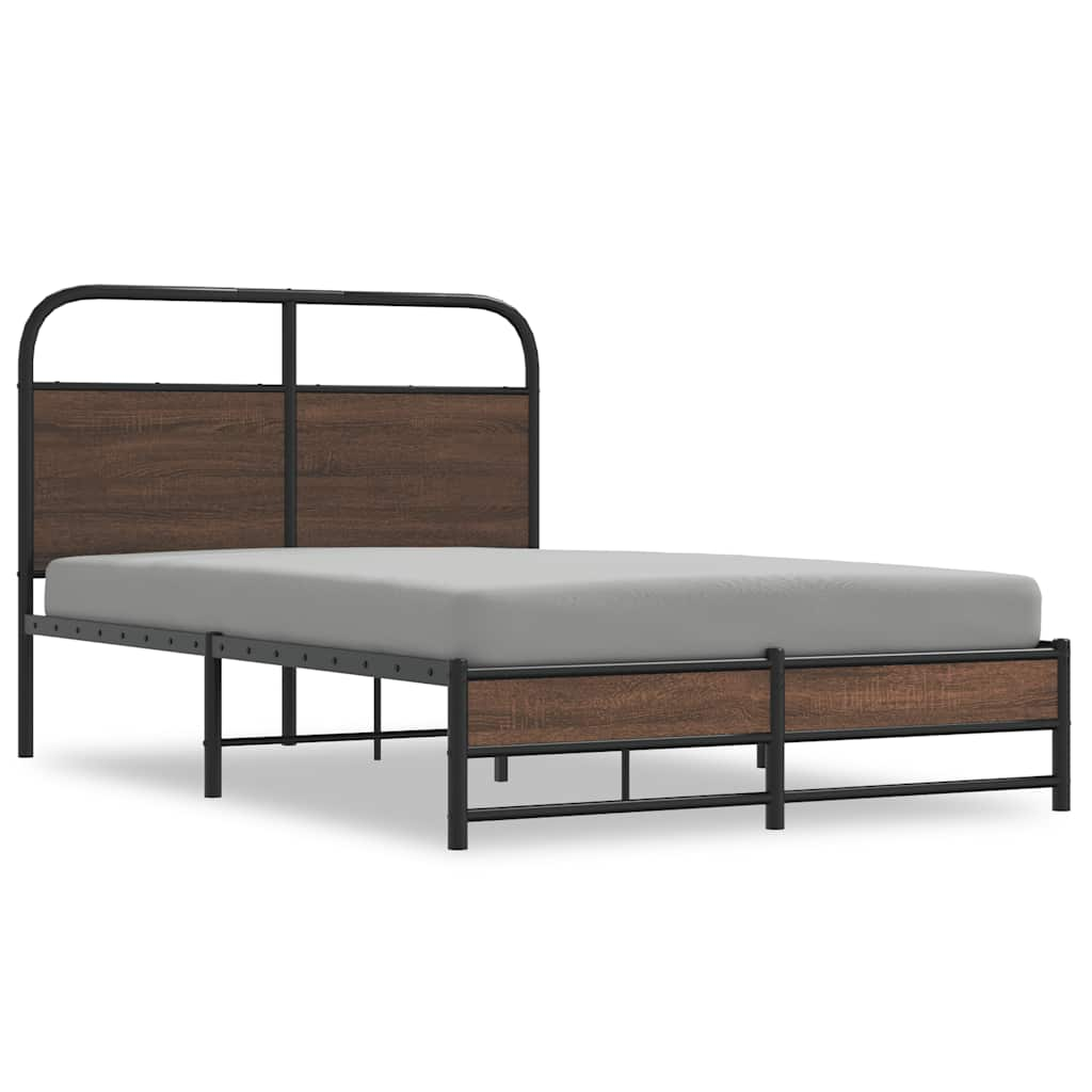 Cadre de lit sans matelas 120x190 cm chêne marron