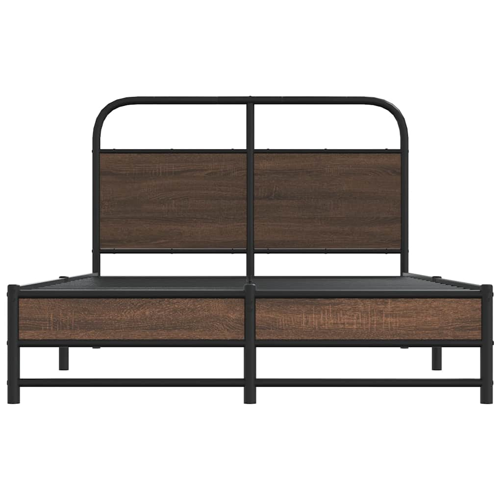 Cadre de lit sans matelas 120x190 cm chêne marron