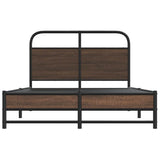 Cadre de lit sans matelas 120x190 cm chêne marron