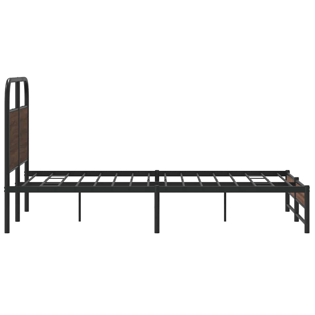 Cadre de lit sans matelas 120x190 cm chêne marron