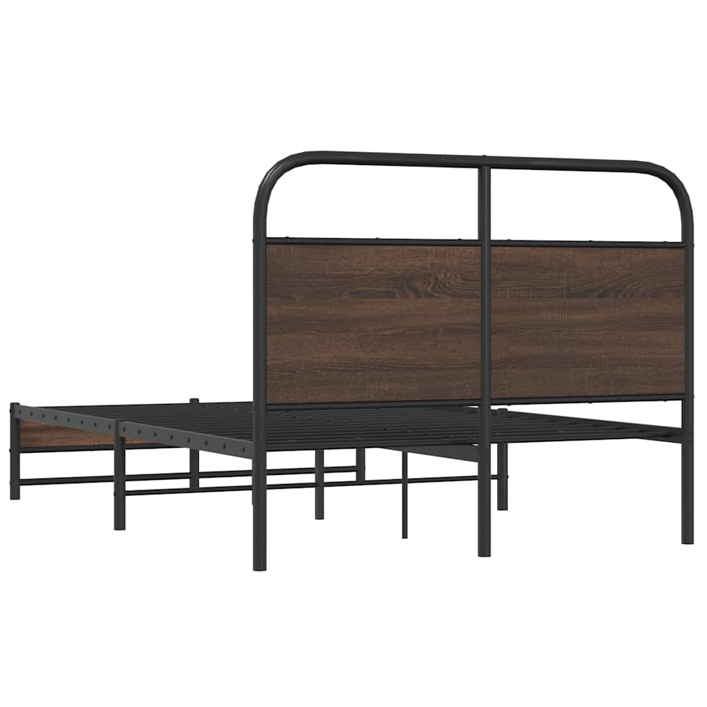 Cadre de lit sans matelas 120x190 cm chêne marron