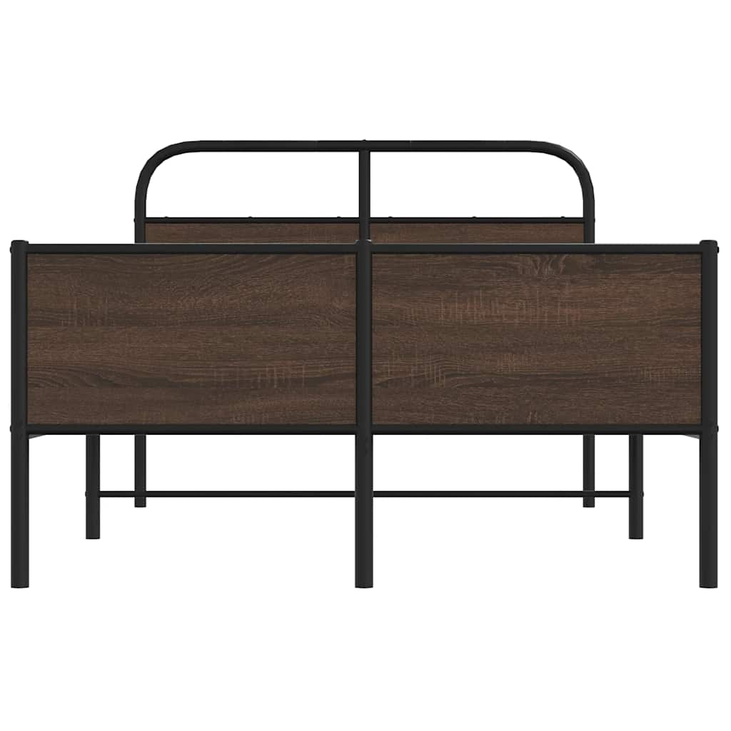 Cadre de lit sans matelas 120x190 cm chêne marron