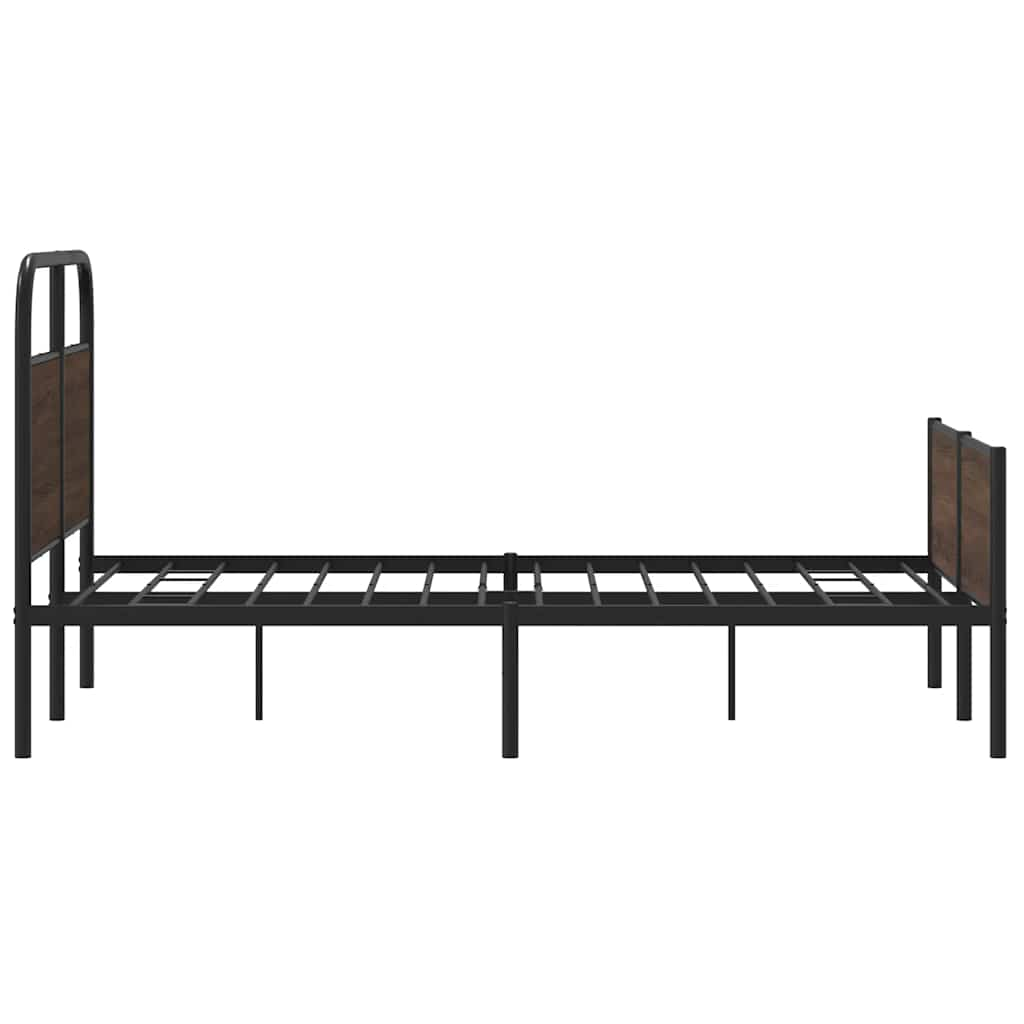 Cadre de lit sans matelas 120x190 cm chêne marron