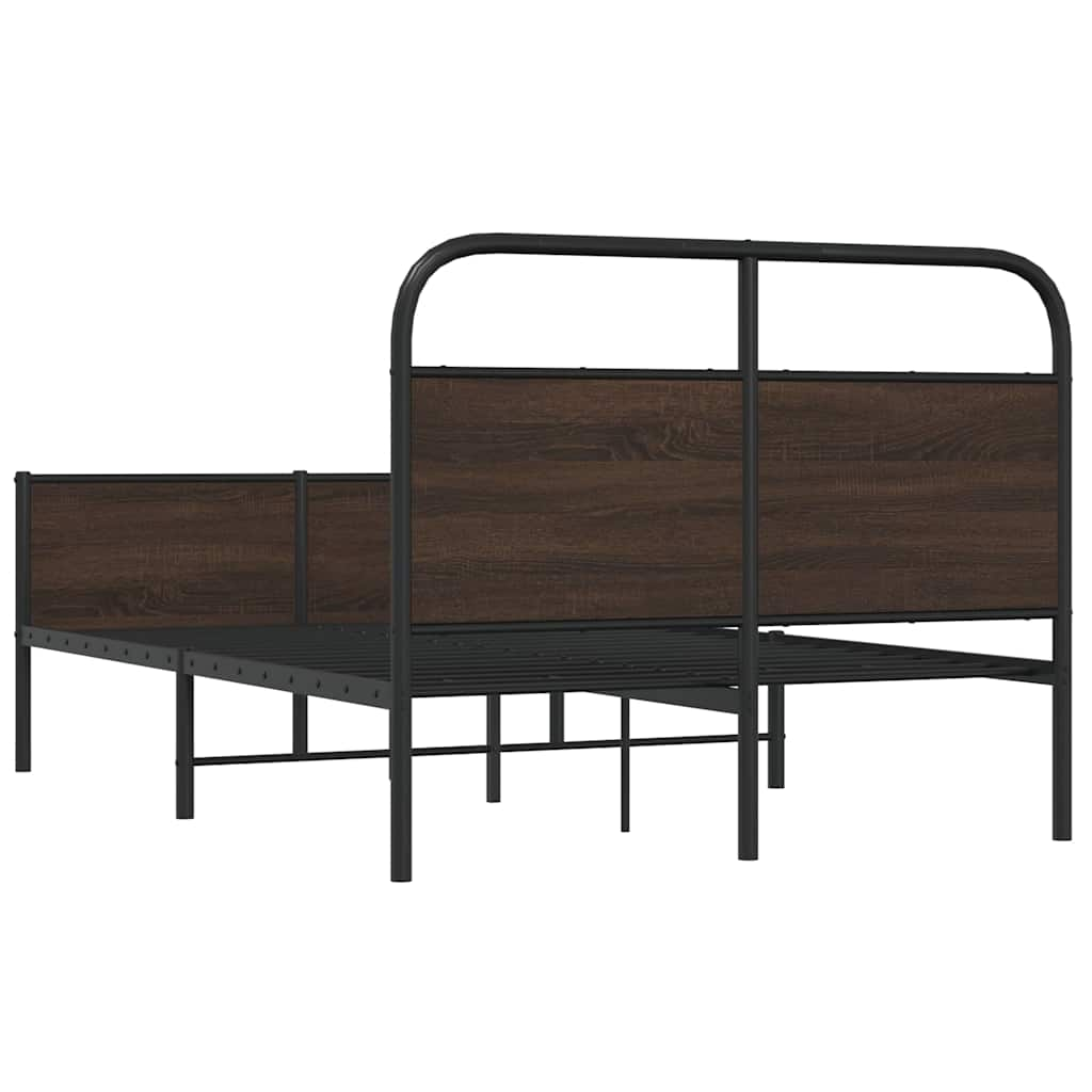 Cadre de lit sans matelas 120x190 cm chêne marron