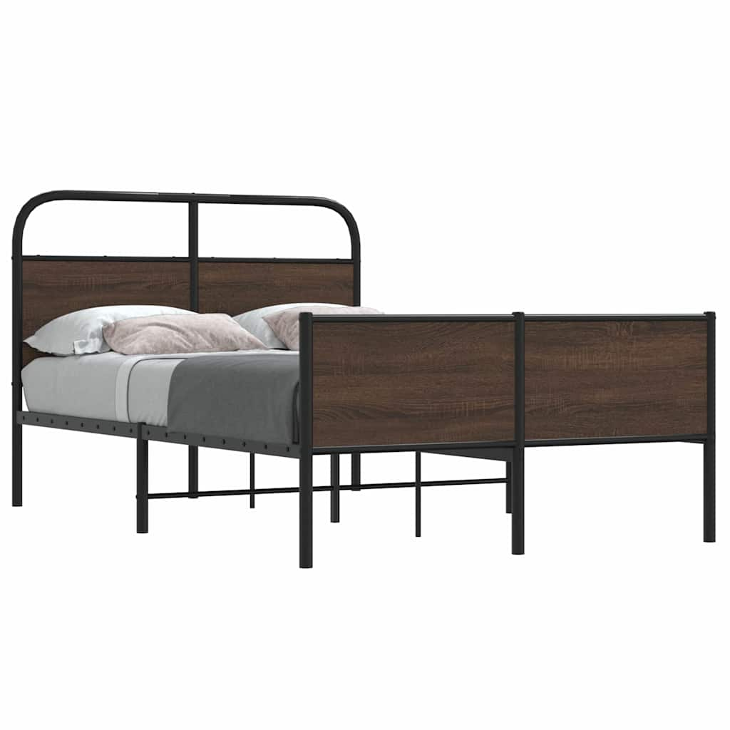 Cadre de lit sans matelas 120x190 cm chêne marron