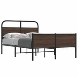 Cadre de lit sans matelas 120x190 cm chêne marron