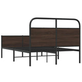 Cadre de lit sans matelas 135x190 cm chêne marron