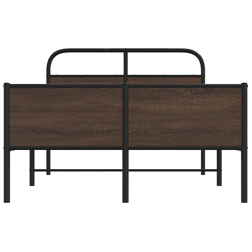 Cadre de lit sans matelas 140x200 cm chêne marron