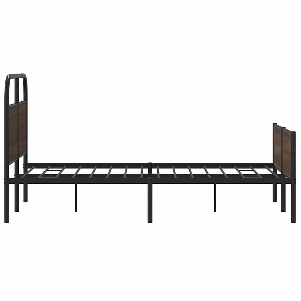 Cadre de lit sans matelas 140x200 cm chêne marron