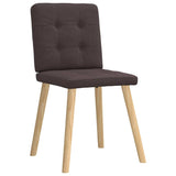 Dining chairs set of 4 dark brown fabric