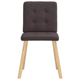 Dining chairs set of 4 dark brown fabric