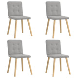 Chaises à manger lot de 4 gris nuage tissu