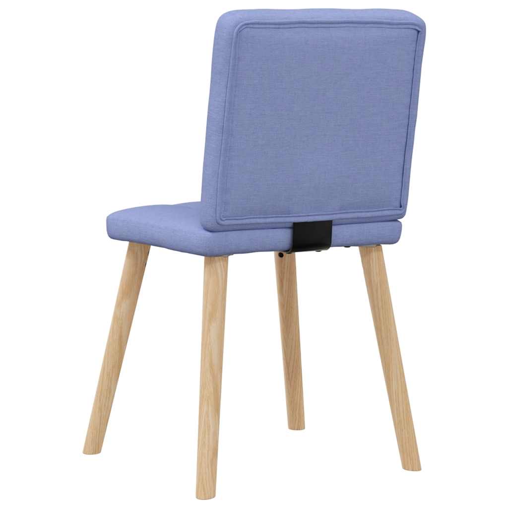 Chaises à manger lot de 4 bleu jean tissu