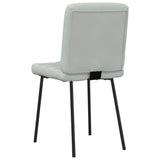 Dining chairs set of 4 Light grey Velvet