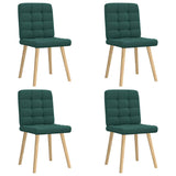 Chaises à manger lot de 4 vert foncé tissu