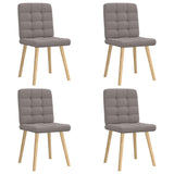 Chaises à manger lot de 4 taupe tissu