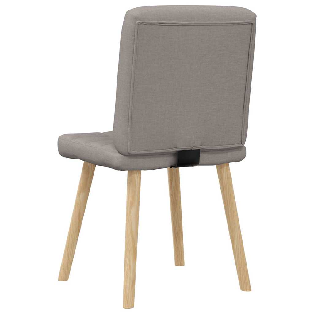 Chaises à manger lot de 4 taupe tissu