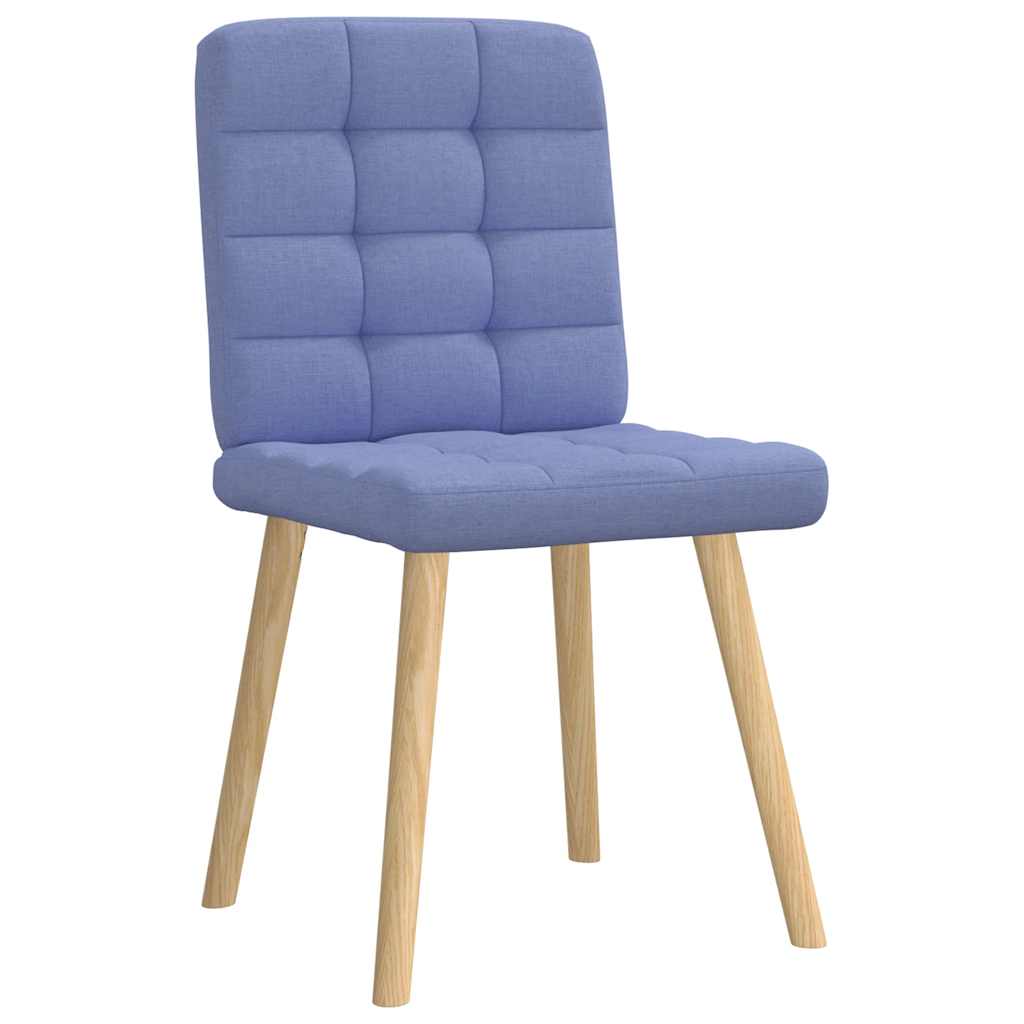 Chaises à manger lot de 4 bleu jean tissu