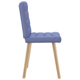 Chaises à manger lot de 4 bleu jean tissu