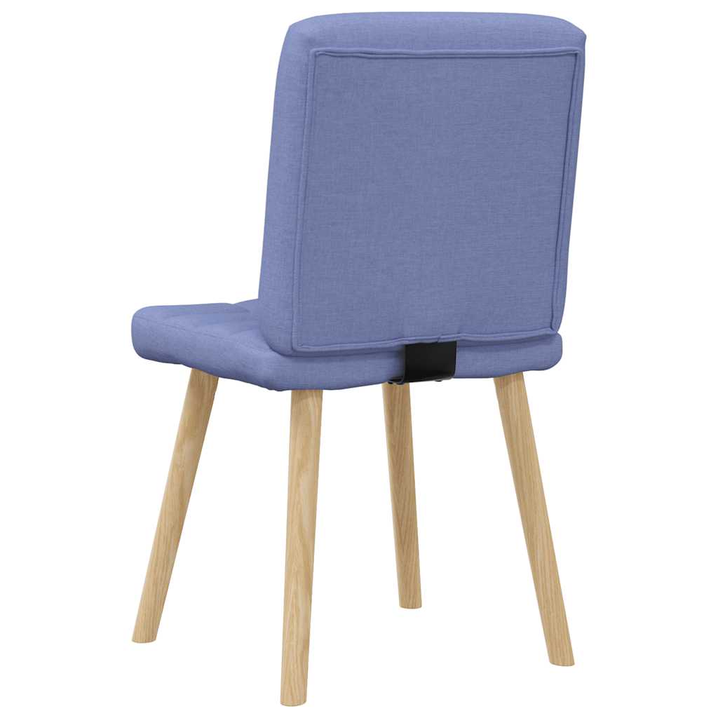 Chaises à manger lot de 4 bleu jean tissu