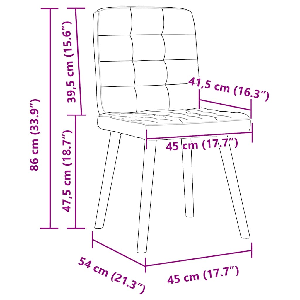 Dining chairs set of 4 Linen