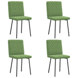 Dining chairs set of 4 light green velvet