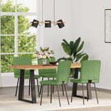 Dining chairs set of 4 light green velvet