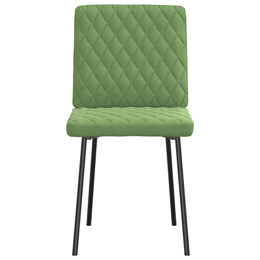 Dining chairs set of 4 light green velvet