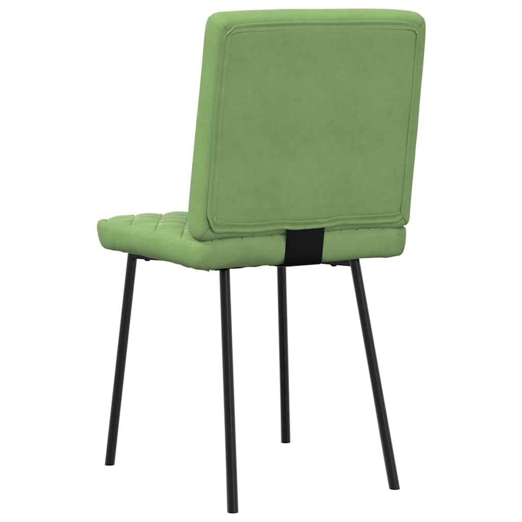 Dining chairs set of 4 light green velvet