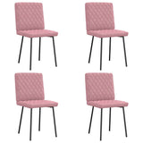 Dining chairs set of 4 Pink Velvet