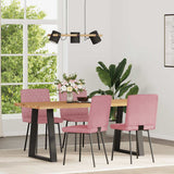 Dining chairs set of 4 Pink Velvet