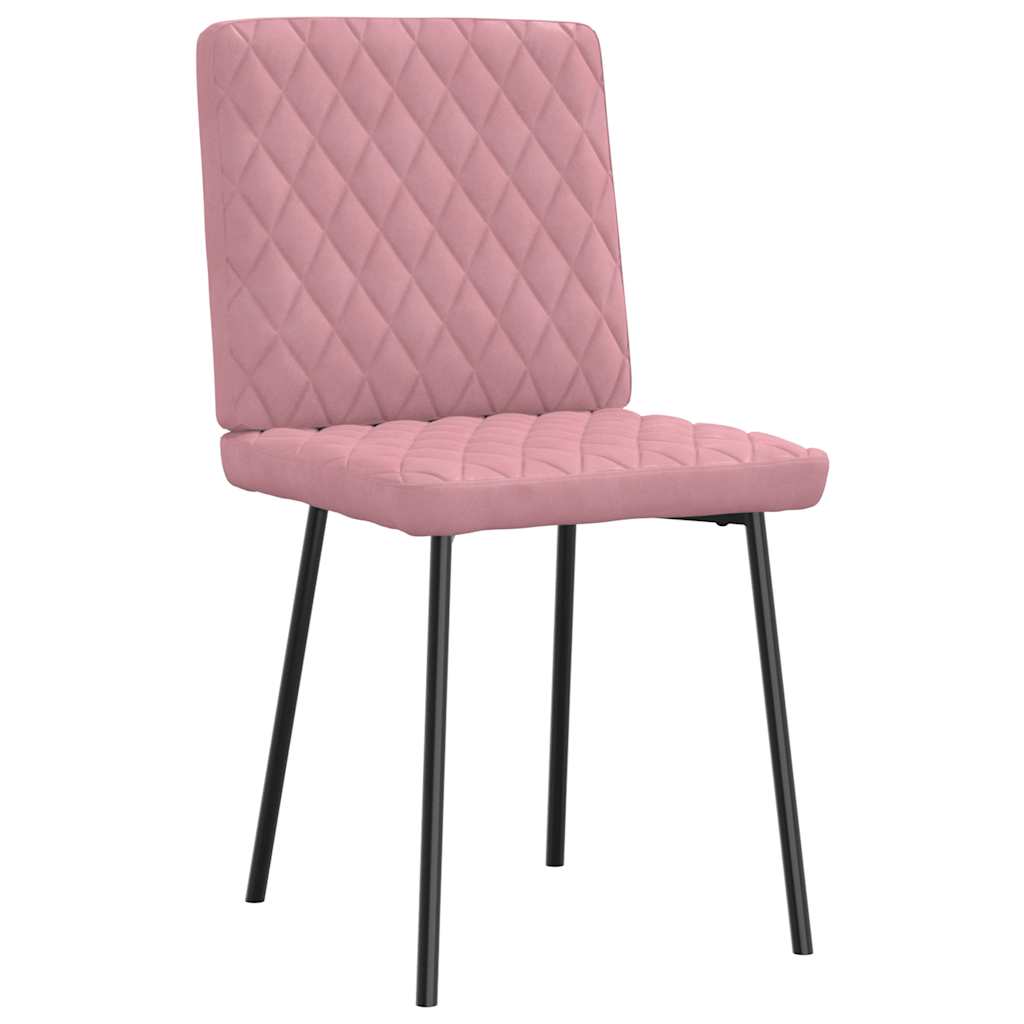 Dining chairs set of 4 Pink Velvet