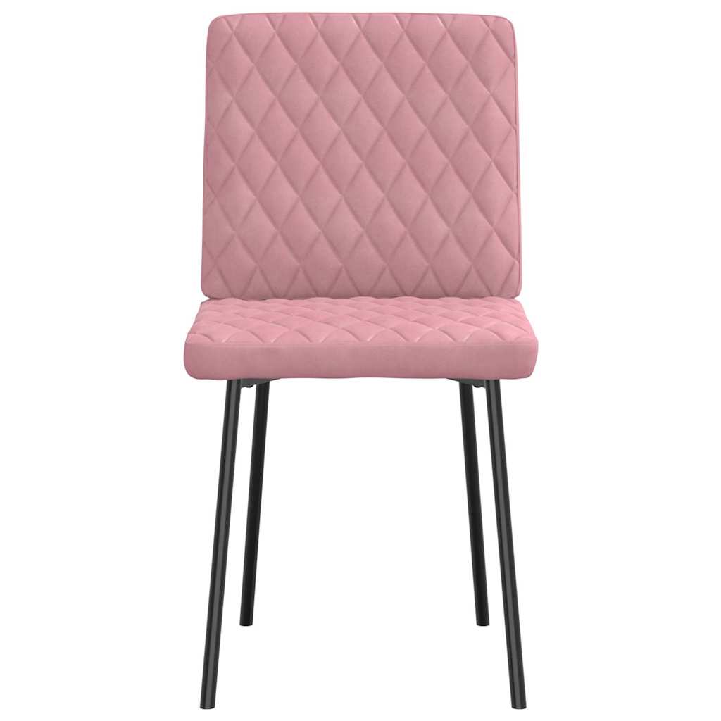 Dining chairs set of 4 Pink Velvet