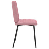 Dining chairs set of 4 Pink Velvet