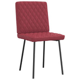 Dining chairs set of 4 burgundy red faux leather