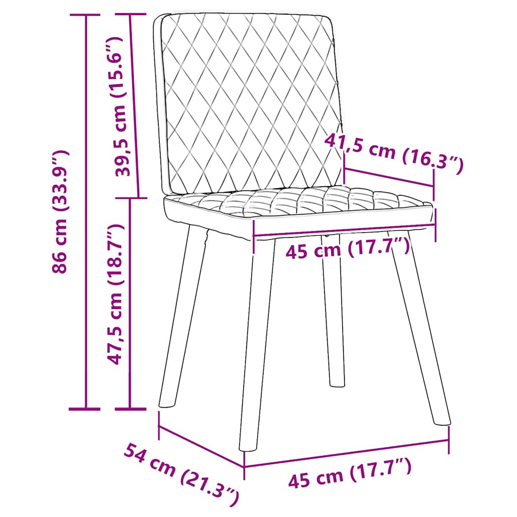 Chaises à manger lot de 4 gris clair tissu