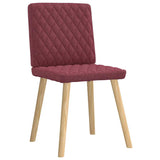 Chaises à manger lot de 4 rouge bordeaux tissu