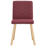 Chaises à manger lot de 4 rouge bordeaux tissu