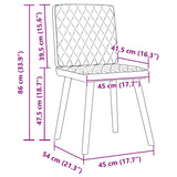 Chaises à manger lot de 4 vert foncé tissu